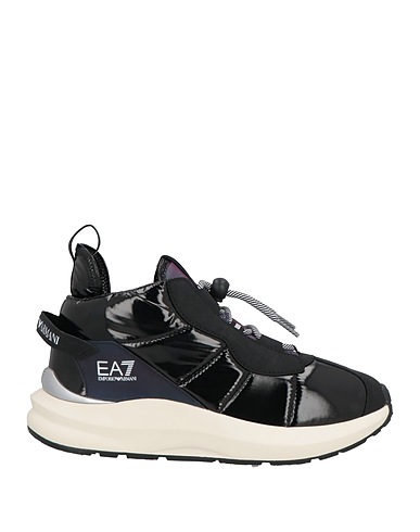 EA7 Sneakers Black 100% Polyester, Polyurethane coated, Polyamide, Thermoplastic polyurethane