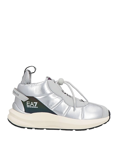 EA7 Sneakers ARGENTO 100% Polyester, Polyurethane coated, Polyamide, Thermoplastic polyurethane