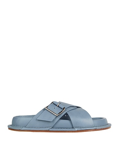 JIL SANDER Sandals Slate blue Leather