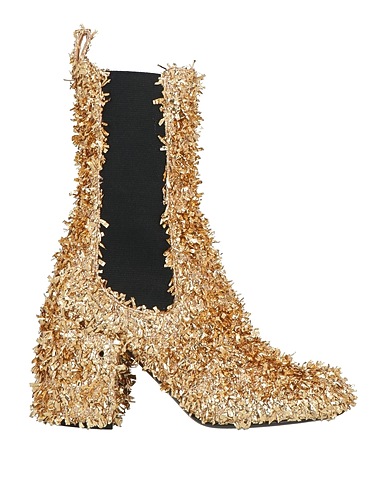 LAURENCE DACADE Ankle boot Gold Textile fibers