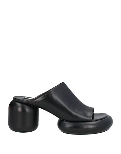 JIL SANDER サンダル ブラック 革（なめし加工）