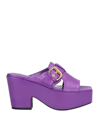 BY FAR Sandals Purple Leather