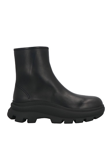 JIL SANDER ショートブーツ ブラック 革（なめし加工）