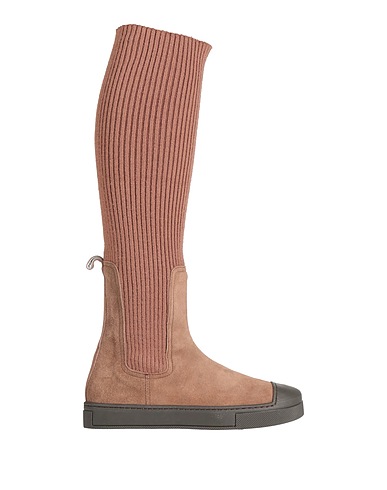 FABIANA FILIPPI Boots Light brown 48% Wool, 48% Acrylic, 3% Polyamide, 1% Elastane