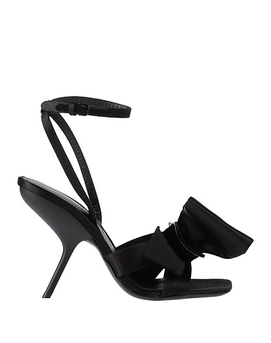 FERRAGAMO Sandals Black Textile fibers