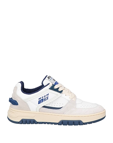 MSGM Sneakers Weiß Leder, Gewebefasern