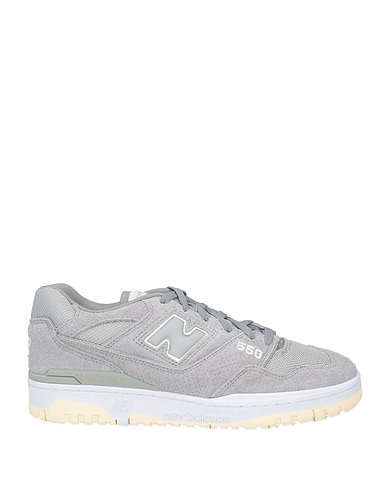 NEW BALANCE Sneakers Light grey Leather, Textile fibers