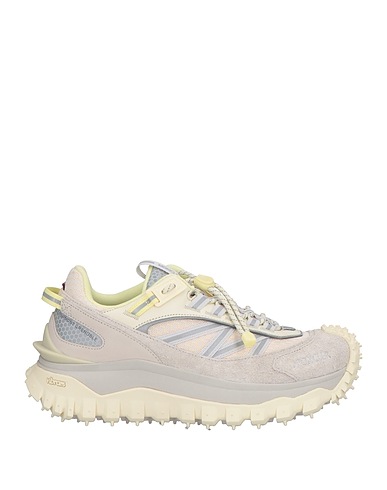 MONCLER Sneakers Hellgrau Leder, Gewebefasern