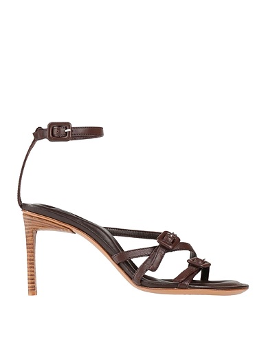 JACQUEMUS Sandals Dark brown Leather