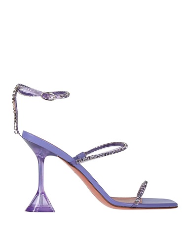 AMINA MUADDI Footwear Lilac Leather, Rubber