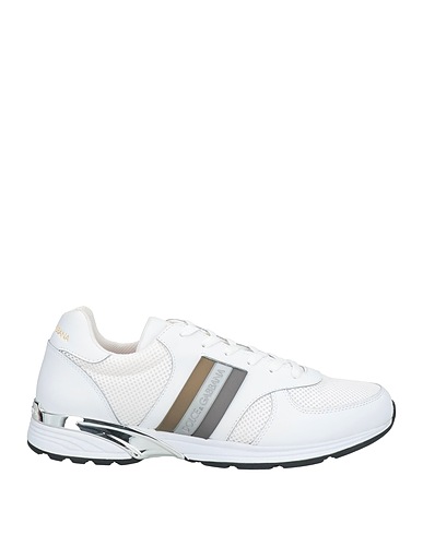 DOLCE&GABBANA Sneakers White 54% Calfskin, 24% Polyamide, 11% Polyester, 11% Cotton