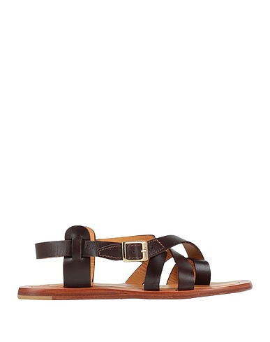 JFK Flip flops Dark brown Leather