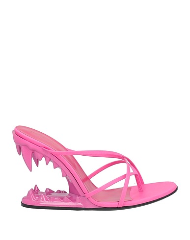 GCDS Flip flops Fuchsia Leather