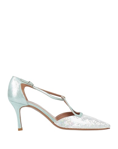 ROSE'S ROSES Court Sky blue Leather, Textile fibres