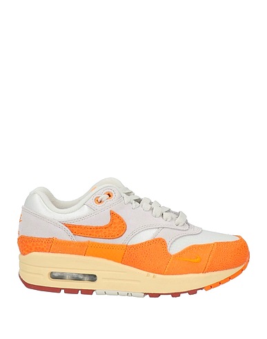 NIKE Sneakers Orange Leather, Textile fibres