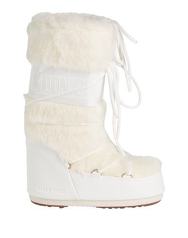 MOON BOOT Boots MB ICON FAUX FUR
 White 57% Modacrylic, 30% PVC - Polyvinyl chloride, 13% Polyester