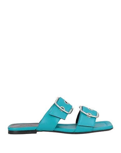 BY FAR Sandals Turquoise Leather