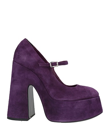 VIC MATIĒ Décolleté Viola scuro Pelle