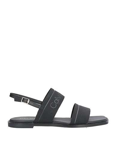 CALVIN KLEIN Sandalen Schwarz Gewebefasern