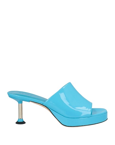 BY FAR Sandals Turquoise Leather