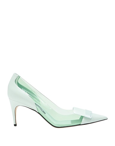 SERGIO ROSSI Pump Light green PVC - Polyvinyl chloride, Leather