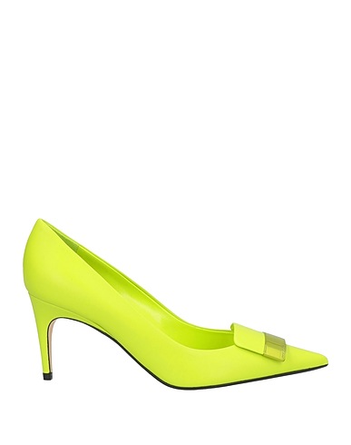 SERGIO ROSSI Court Lime green Leather