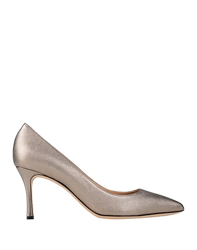 SERGIO ROSSI Pump Platinum Leather