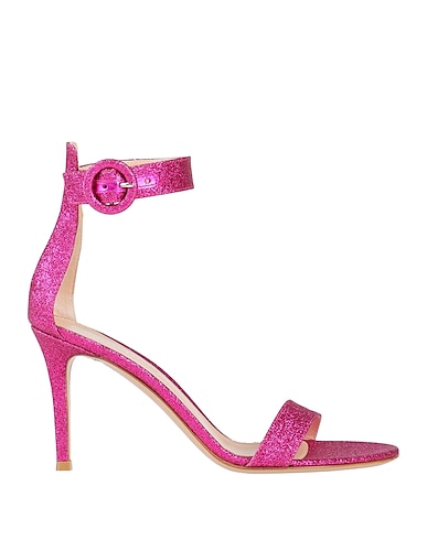 GIANVITO ROSSI Sandals FUCSIA Textile fibres