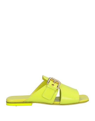 BY FAR Sandals Lime green Leather