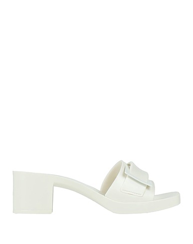 SERGIO ROSSI Sandals White Rubber, Thermoplastic polyurethane