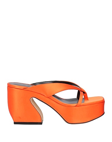 SI ROSSI by SERGIO ROSSI Dianetten Orange Gewebefasern