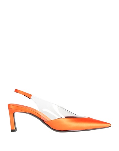 EVANGELIE SMYRNIOTAKI x SERGIO ROSSI Pump Orange Textile fibers, PVC - Polyvinyl chloride