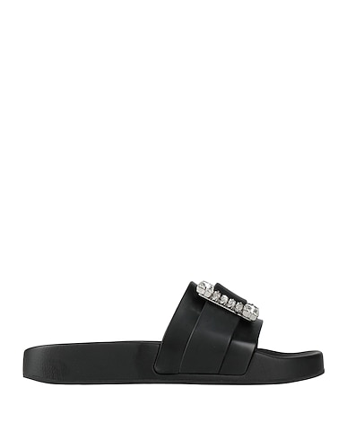 SERGIO ROSSI Sandals Black Thermoplastic polyurethane