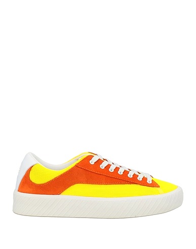 BY FAR Sneakers Yellow Leather, Textile fibres