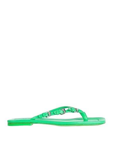 BY FAR Flip flops Green Leather