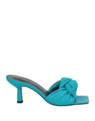 BY FAR Sandals Turquoise Leather