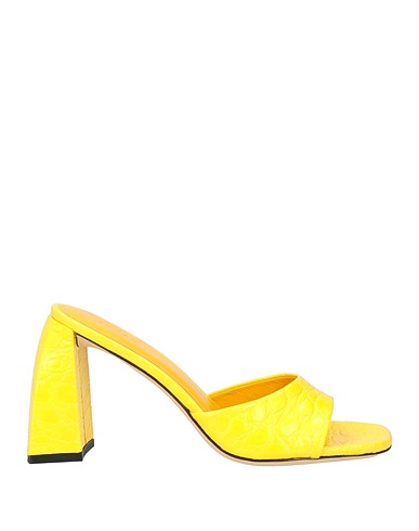 BY FAR Sandals Yellow Leather