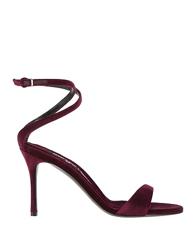 SERGIO ROSSI Sandals Plum Textile fibers