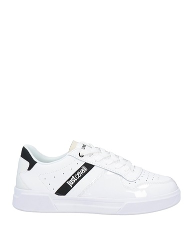 JUST CAVALLI Sneakers White Leather, Rubber