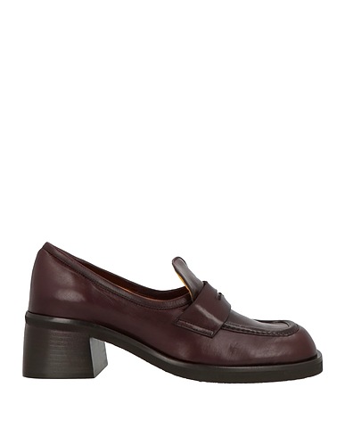 MARA BINI Loafers Dark brown Leather
