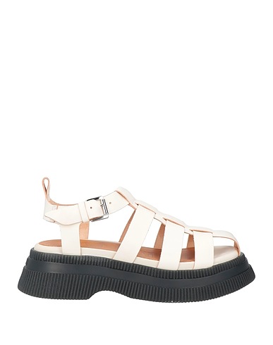 GANNI Sandals Ivory Leather