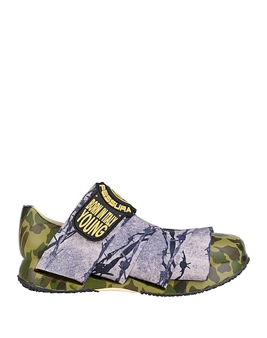FESSURA Sneakers Military green Rubber, Textile fibres