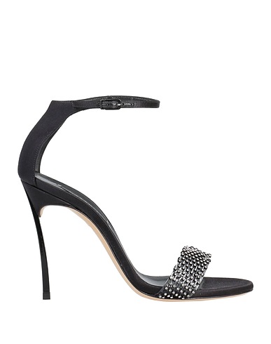 CASADEI Sandals Black Textile fibers
