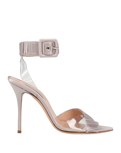 CASADEI Sandals Light grey Textile fibers, Plastic