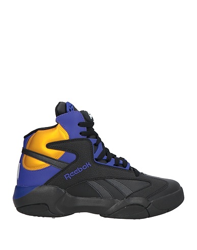 REEBOK Sneakers Black Leather, Textile fibers
