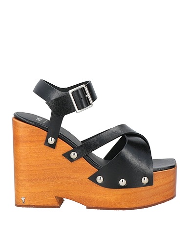 AMI ALEXANDRE MATTIUSSI Mules and clogs Black Leather