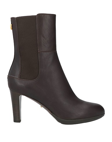 SERGIO ROSSI Stiefelette Dunkelbraun Leder