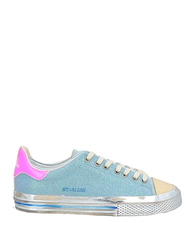 HIDNANDER Sneakers Sky blue Leather, Textile fibres