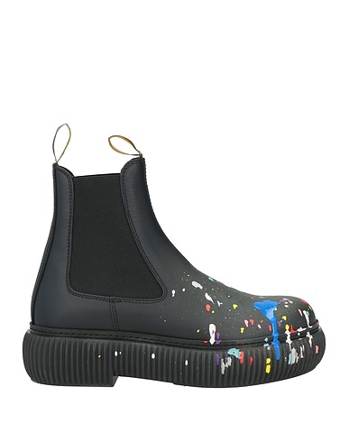 LANVIN ショートブーツ ブラック 革（なめし加工）