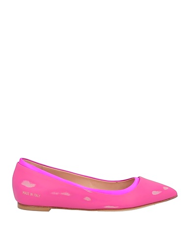 HIDNANDER Ballerinas Magenta Leder, Gewebefasern